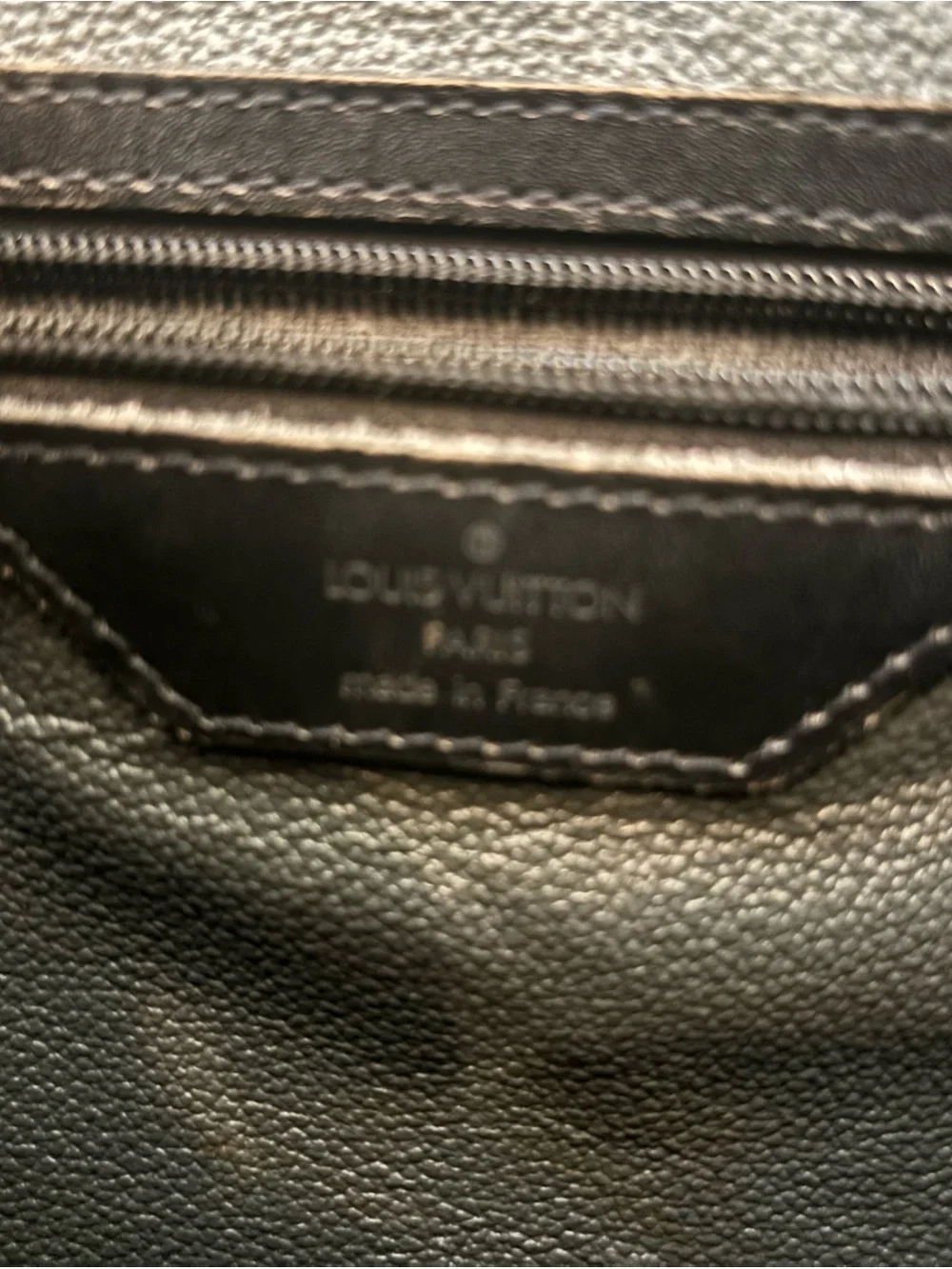 Louis Vuitton Black Epi Leather Vertical Laptop Tote with Gold Hardware